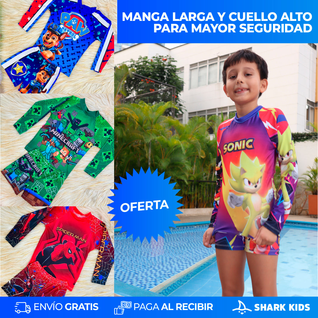 PACK 1 PIJAMA + 1 TRAJE DE BAÑO NIÑO