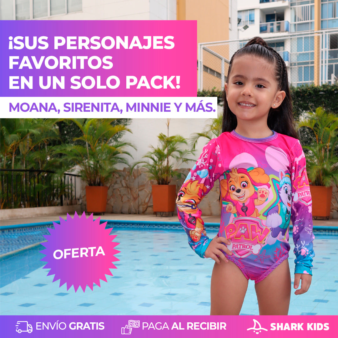 PACK 1 PIJAMA + 1 TRAJE DE BAÑO NIÑA